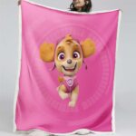 Paw Patrol Skye Charakter Glückliches Gesicht 01 Decke – Fleecedecke
