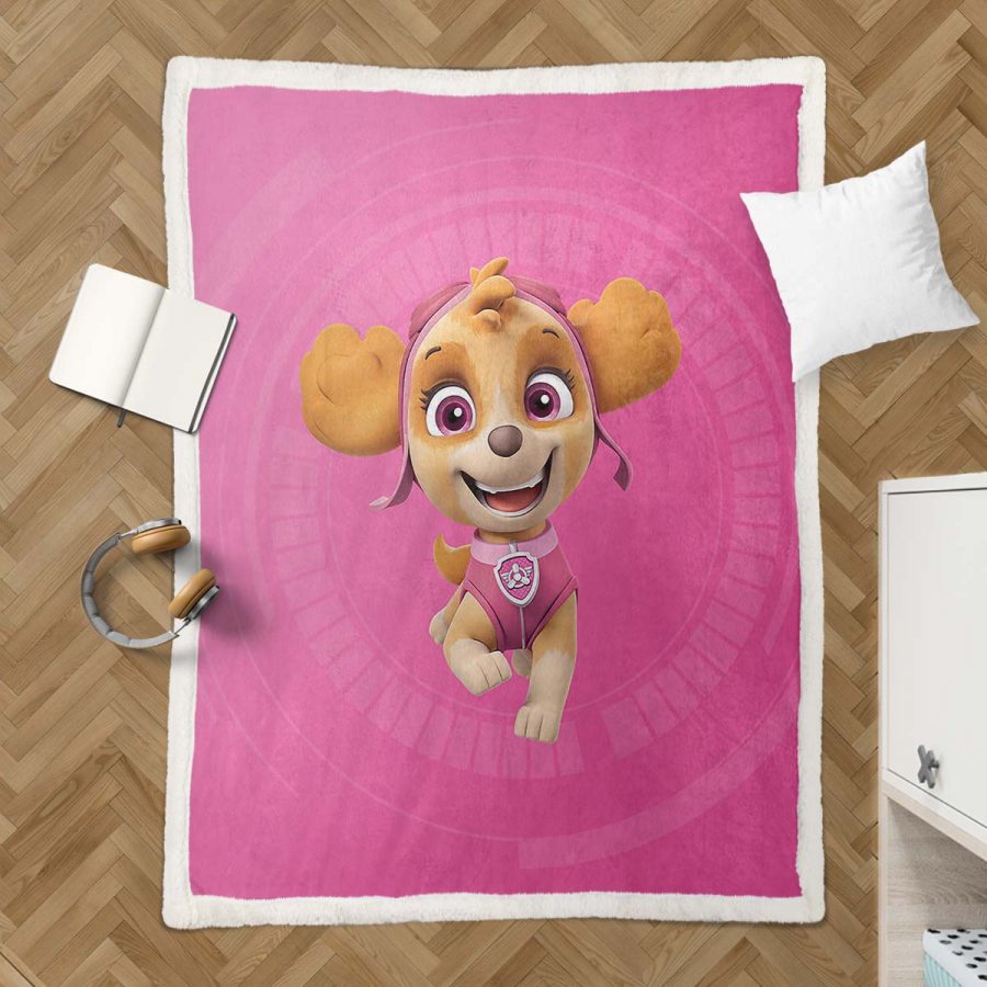 Paw Patrol Skye Charakter Glückliches Gesicht 01 Decke - Fleecedecke – Bild 3