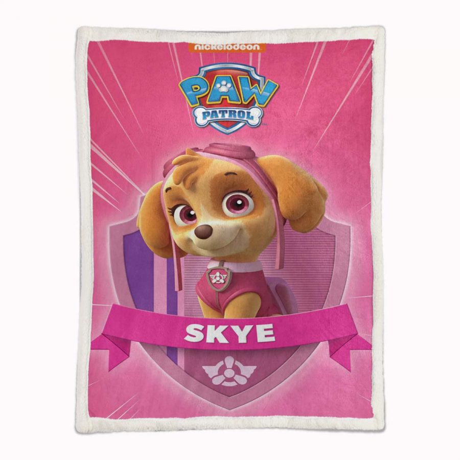 Paw Patrol Skye Charakter Glückliches Gesicht 02 Decke - Fleecedecke – Bild 2