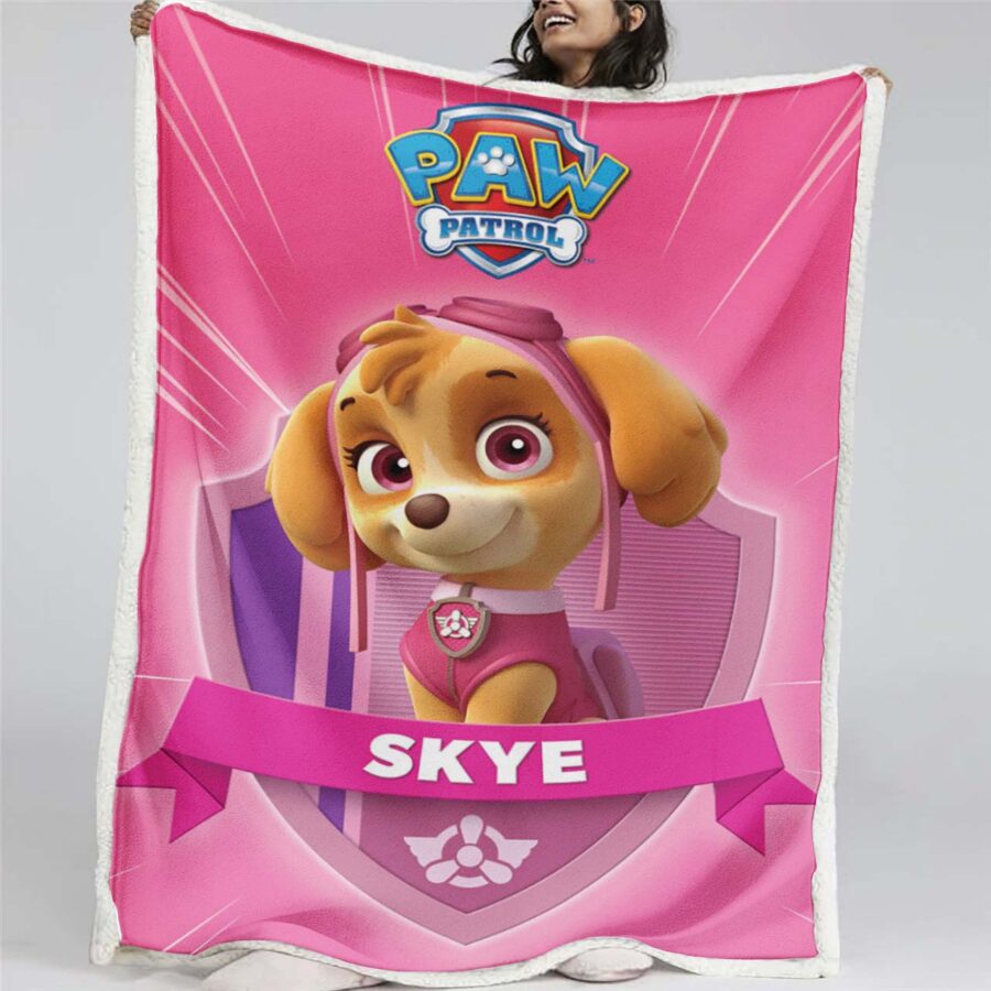Paw Patrol Skye Charakter Glückliches Gesicht 02 Decke - Fleecedecke
