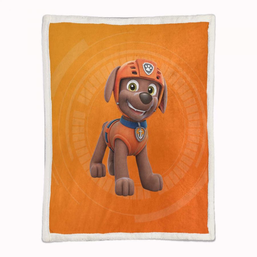 Paw Patrol Zuma Charakter Glückliches Gesicht 01 Decke - Fleecedecke – Bild 2