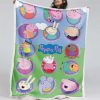Peppa Pig Alle Charaktere 03 Decke - Fleecedecke