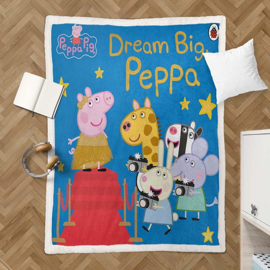 Peppa Pig Alle Charaktere 04 Decke - Fleecedecke – Bild 3