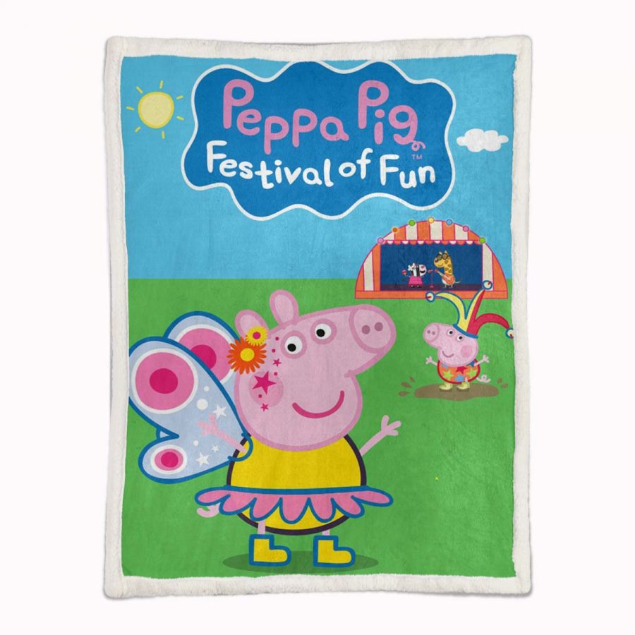 Peppa Pig – Das Spaßfestival Decke - Fleecedecke – Bild 2
