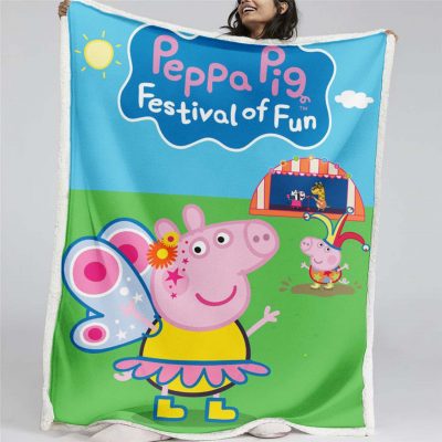 Peppa Pig – Das Spaßfestival Decke - Fleecedecke