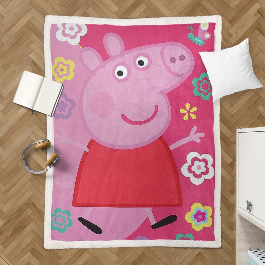 Peppa Wutz Rosa 01 Decke - Fleecedecke – Bild 3
