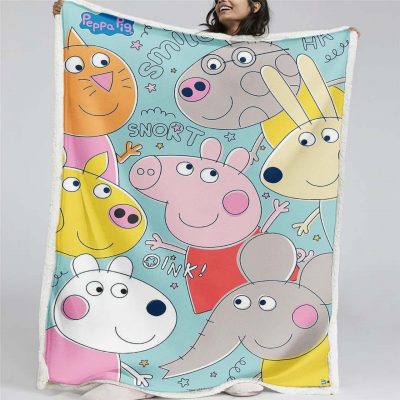 Peppa Wutz Rosa 04 Decke - Fleecedecke