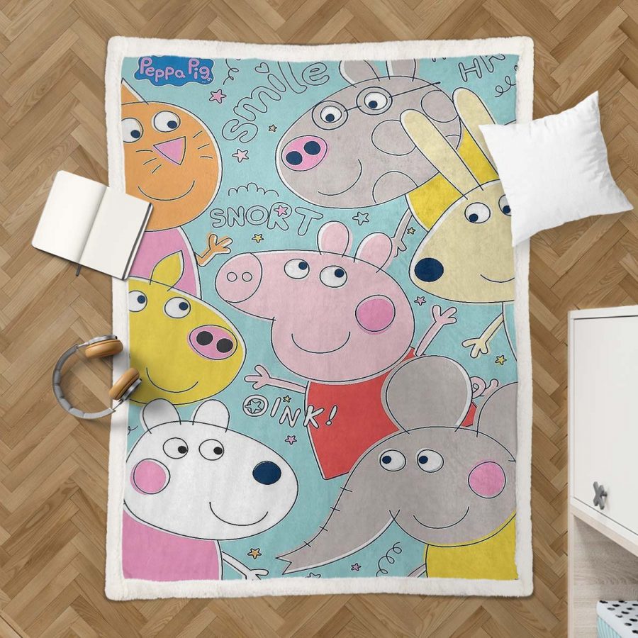 Peppa Wutz Rosa 04 Decke - Fleecedecke – Bild 3