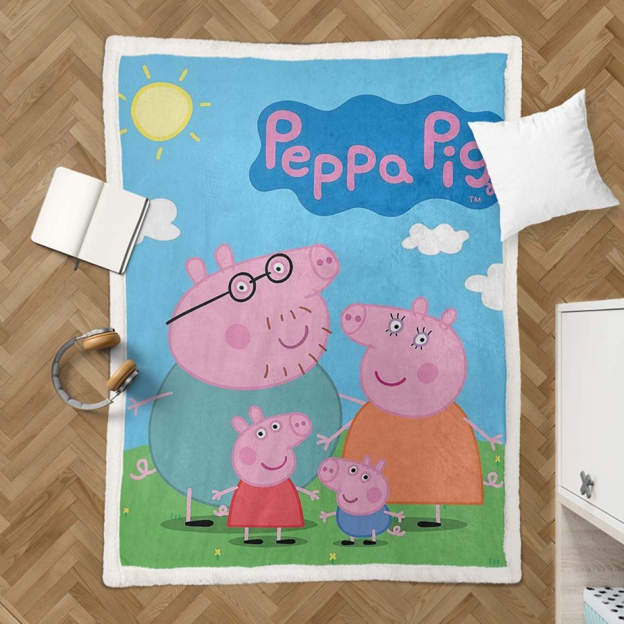 Peppa Wutz Rosa 05 Decke - Fleecedecke – Bild 3