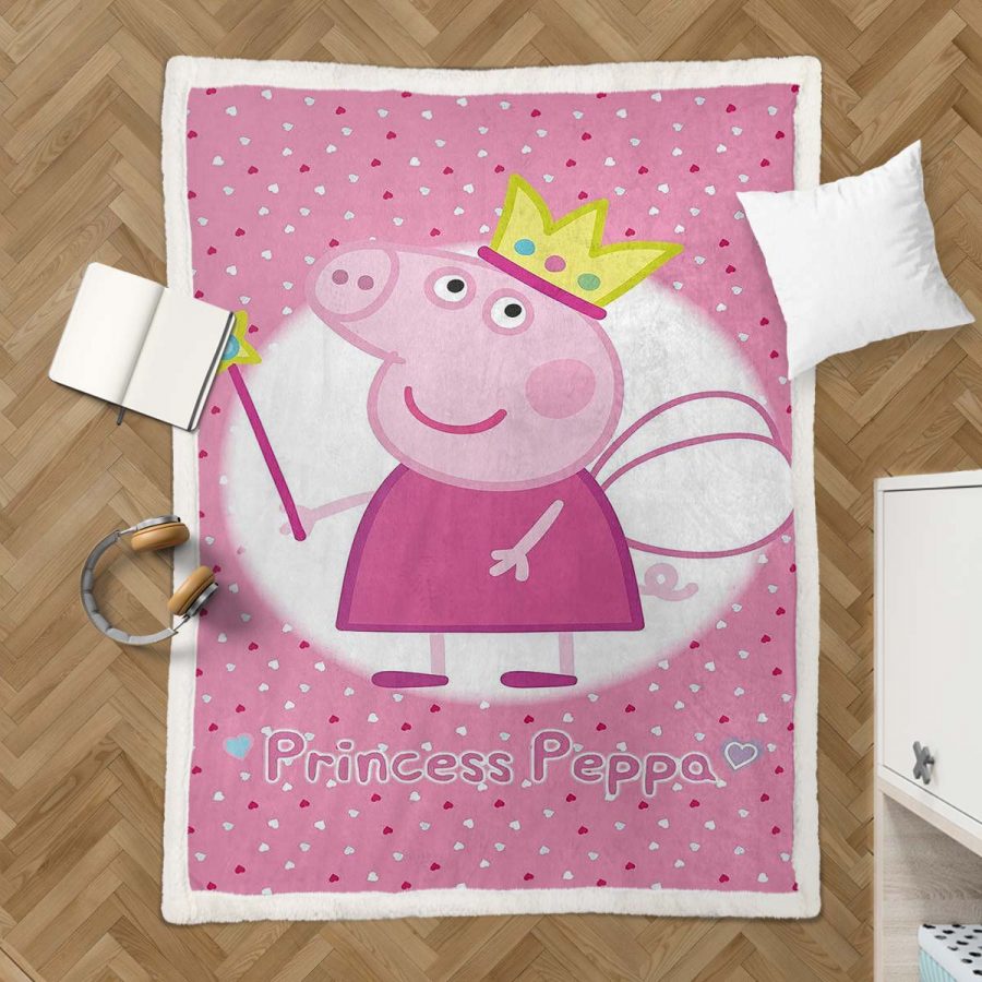 Peppa Pig Prinzessin Rosa 06 Decke - Fleecedecke – Bild 3