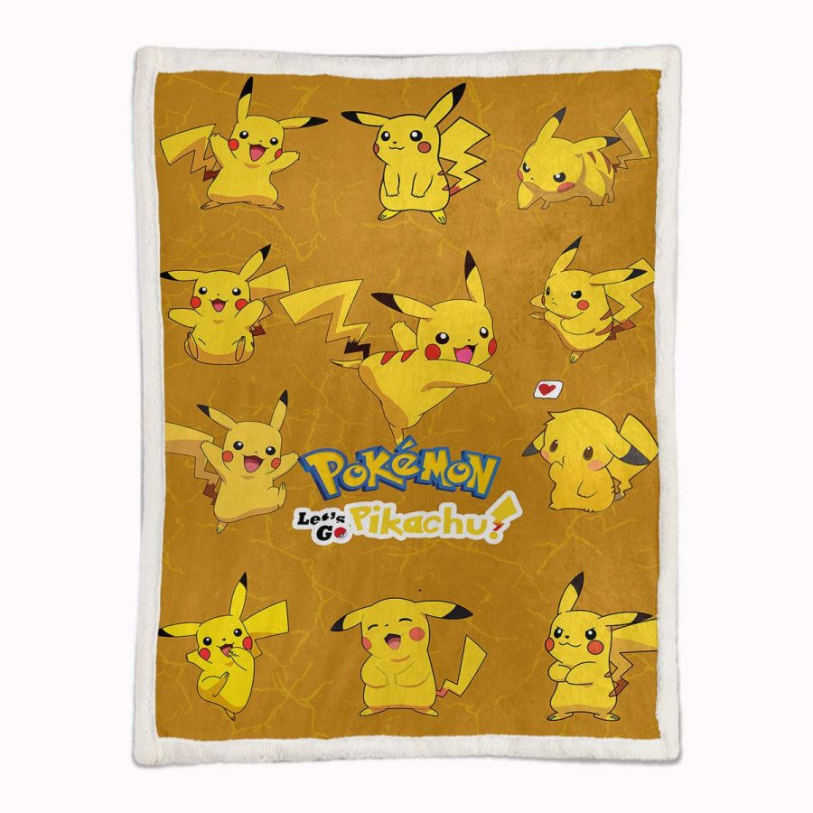 Pikachu süß 1001 Decke - Fleecedecke – Bild 2