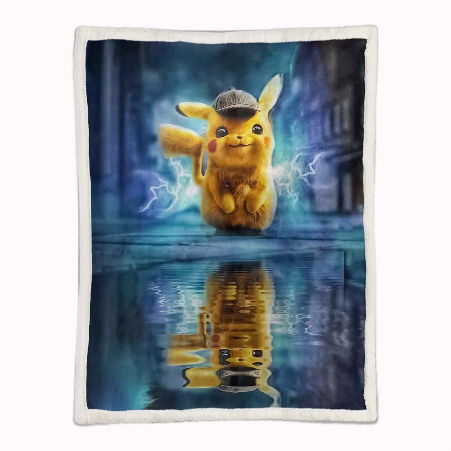 Pikachu Detektiv 1 Decke - Fleecedecke – Bild 2