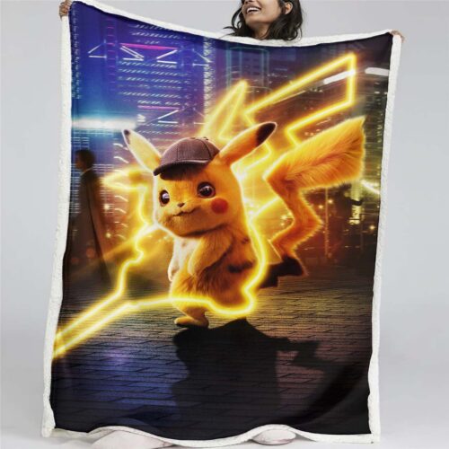 Pikachu - Meisterdetektiv 2 Decke - Fleecedecke