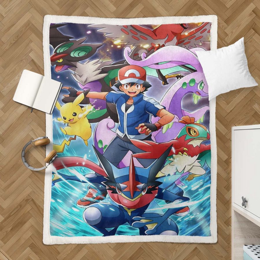 Pikachu Detective Alle Charaktere 1 Decke - Fleecedecke – Bild 3