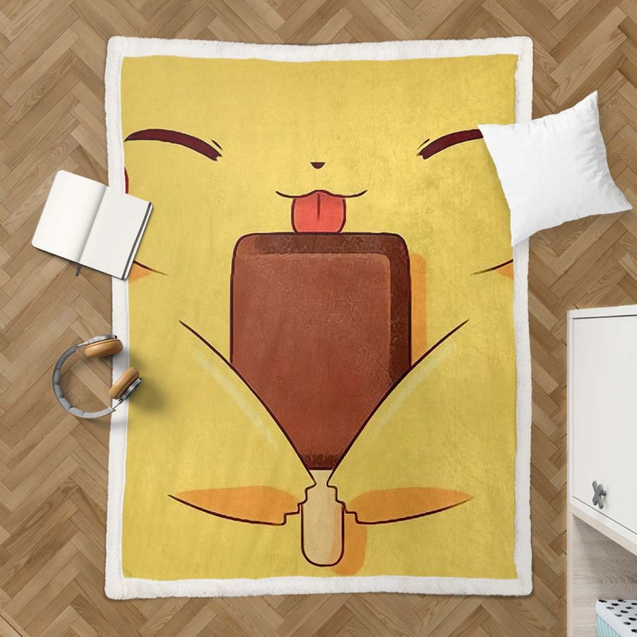 Pikachu, glückliches Gesicht Decke - Fleecedecke – Bild 3