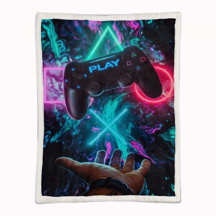 Playstation-Steuerung 06 Decke - Fleecedecke – Bild 2