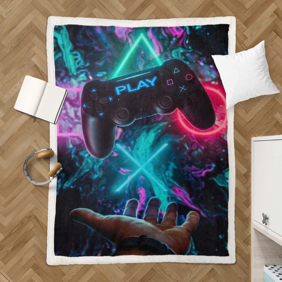 Playstation-Steuerung 06 Decke - Fleecedecke – Bild 3
