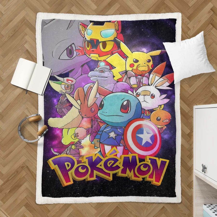 Pokemon Marvel Charaktere Decke - Fleecedecke – Bild 3