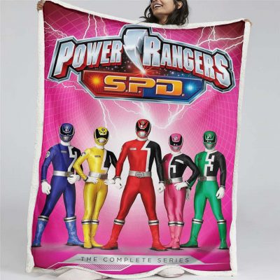 Power Rangers Alle Charaktere 01 Decke - Fleecedecke