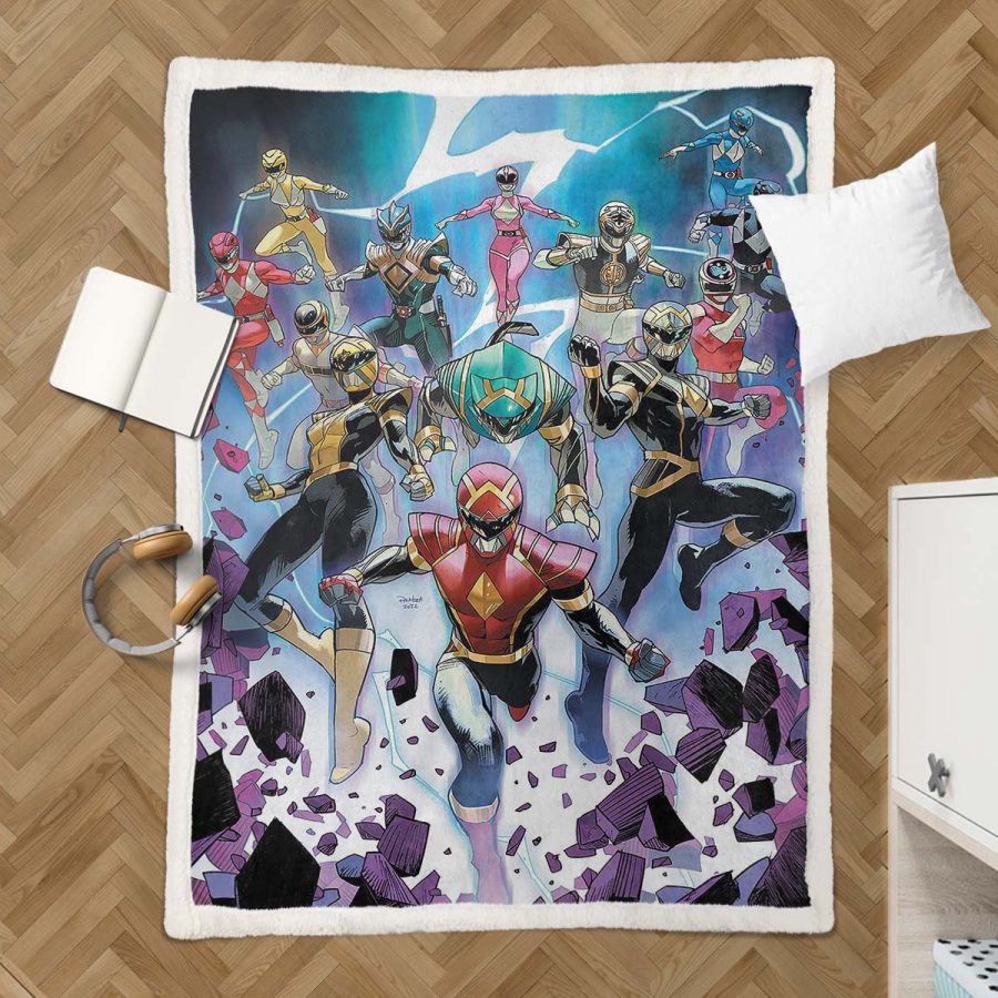 Power Rangers Alle Charaktere 04 Decke - Fleecedecke – Bild 3