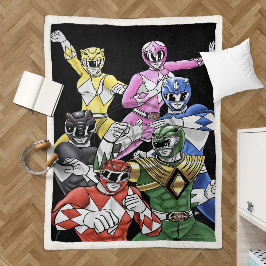 Power Rangers Alle Charaktere 06 Decke - Fleecedecke – Bild 3