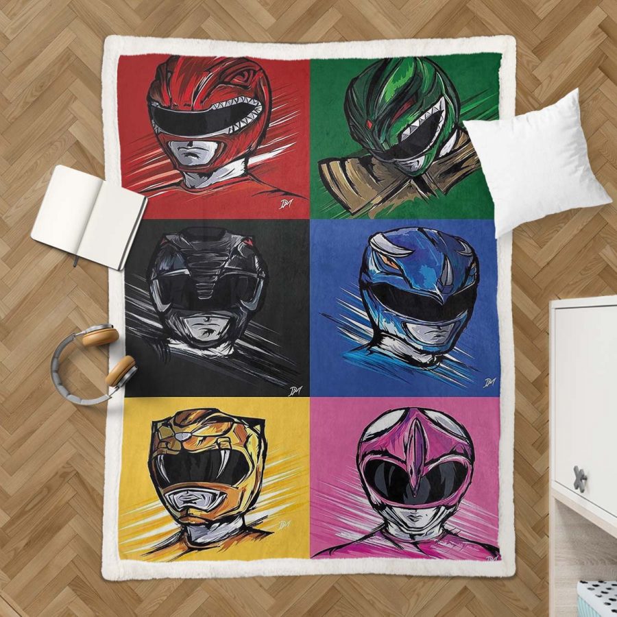 Power Rangers Alle Charaktere 07 Decke - Fleecedecke – Bild 3