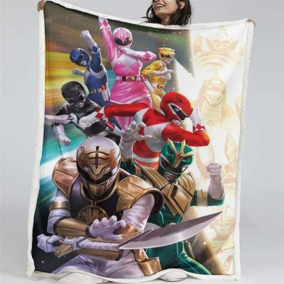 Power Rangers Alle Charaktere 09 Decke - Fleecedecke