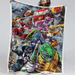 Power Rangers Alle Charaktere 10 Decke – Fleecedecke