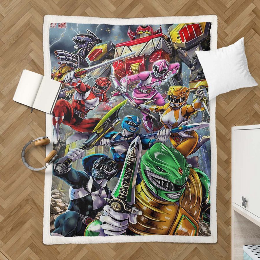 Power Rangers Alle Charaktere 10 Decke - Fleecedecke – Bild 3