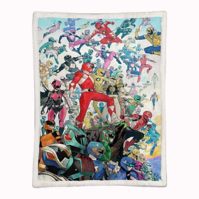 Alternative view of Power Rangers Alle Charaktere 12 Decke - Fleecedecke