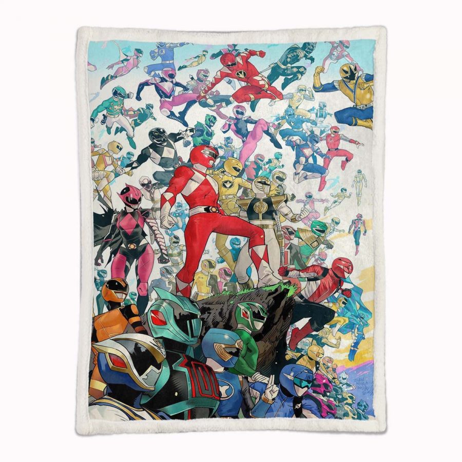 Power Rangers Alle Charaktere 12 Decke - Fleecedecke – Bild 2