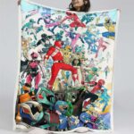 Power Rangers Alle Charaktere 12 Decke – Fleecedecke