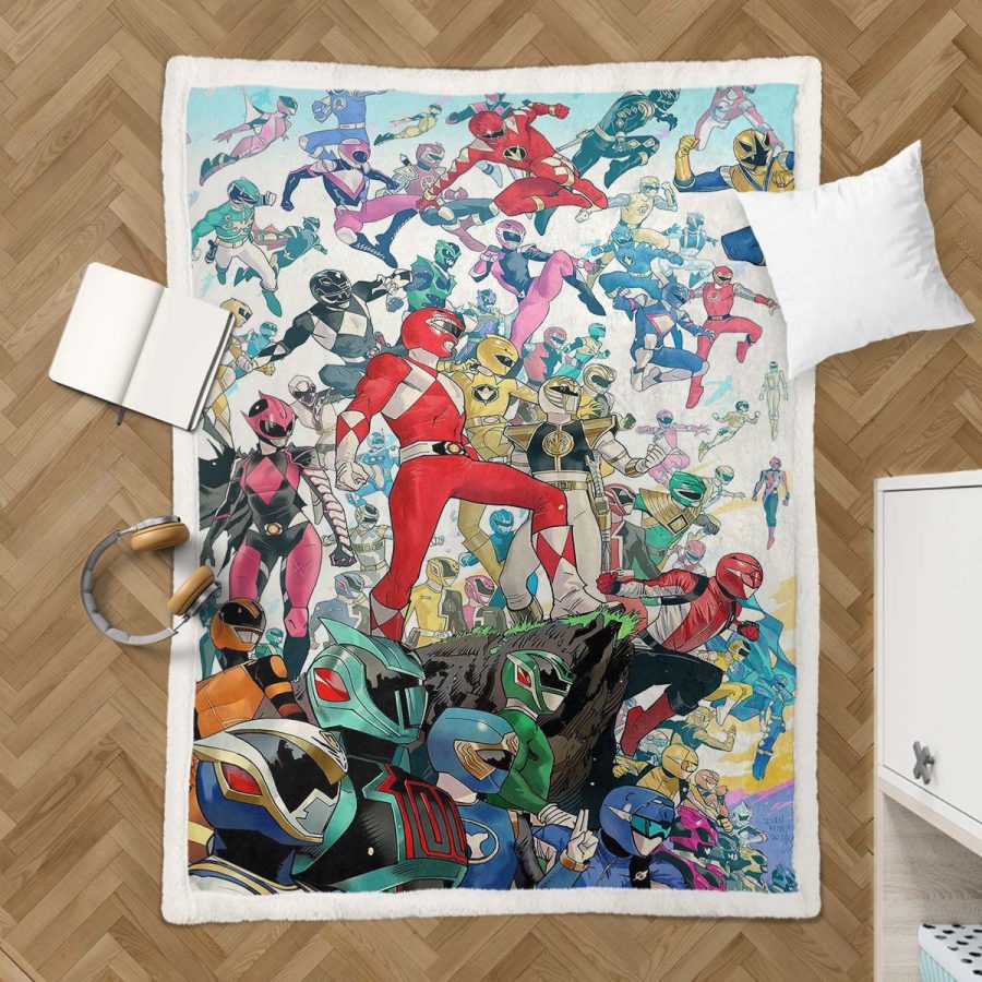 Power Rangers Alle Charaktere 12 Decke - Fleecedecke – Bild 3