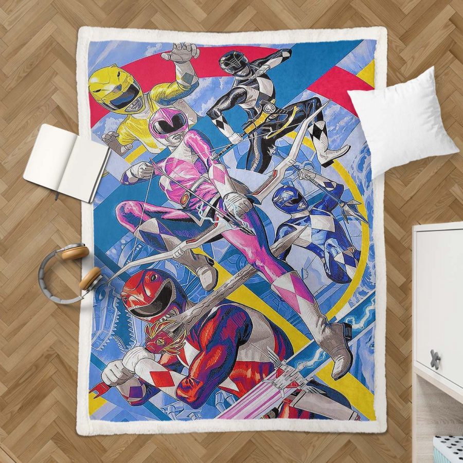 Power Rangers Alle Charaktere 13 Decke - Fleecedecke – Bild 3
