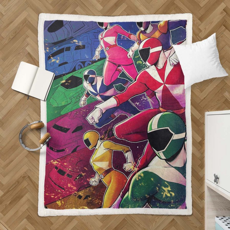 Power Rangers Alle Charaktere 14 Decke - Fleecedecke – Bild 3