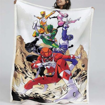 Power Rangers Alle Charaktere 17 Decke - Fleecedecke