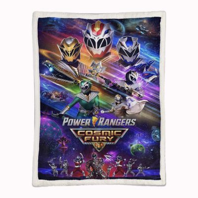 Alternative view of Power Rangers Alle Charaktere Cosmic Cury Decke - Fleecedecke