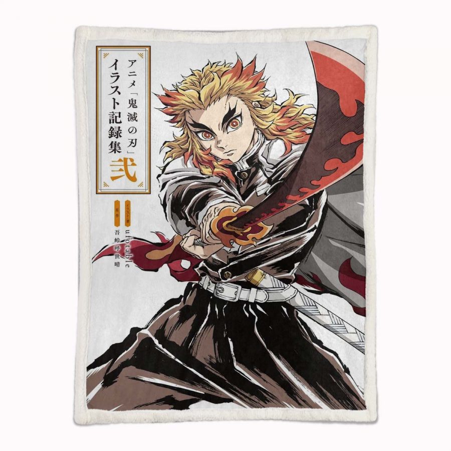 Rengoku Demon Slayer 01 Decke - Fleecedecke – Bild 2