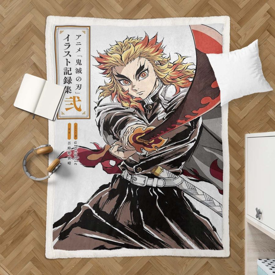 Rengoku Demon Slayer 01 Decke - Fleecedecke – Bild 3