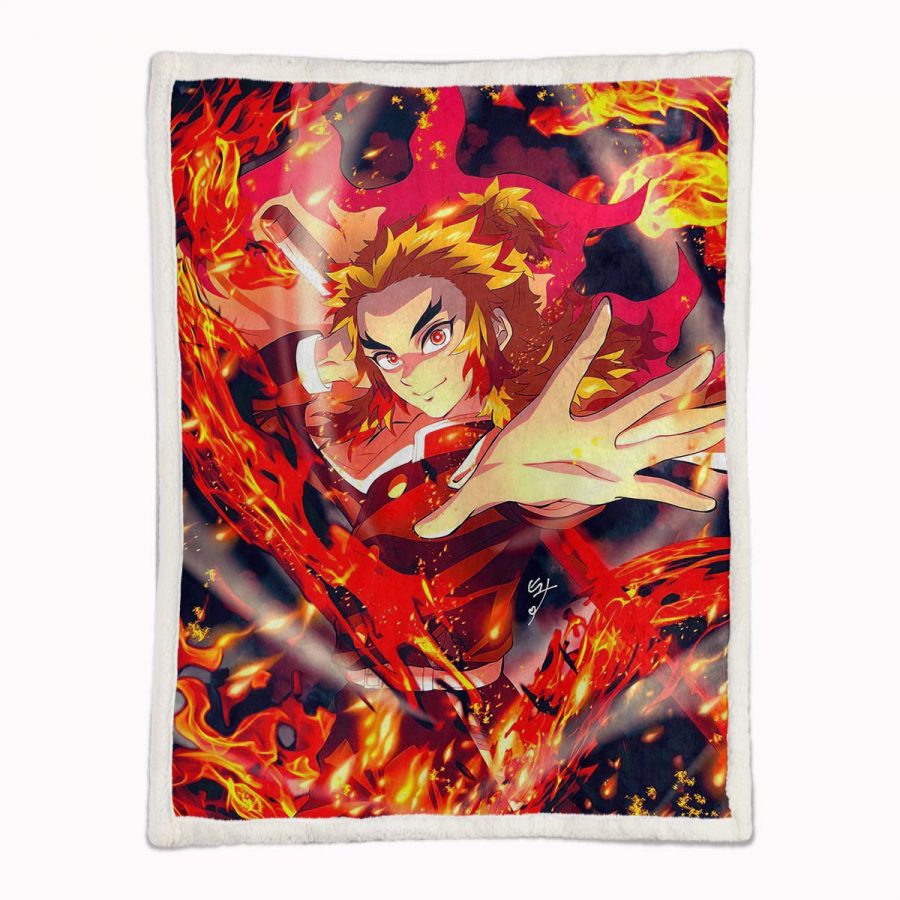Rengoku Demon Slayer 03 Decke - Fleecedecke – Bild 2