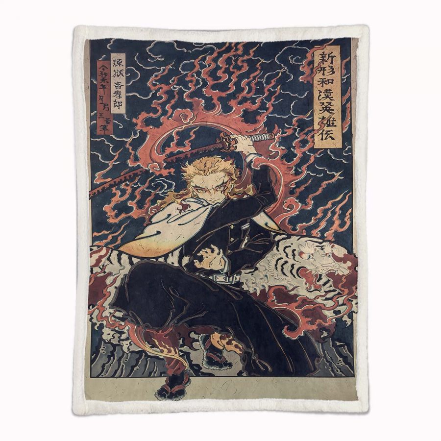 Rengoku Demon Slayer 04 Decke - Fleecedecke – Bild 2