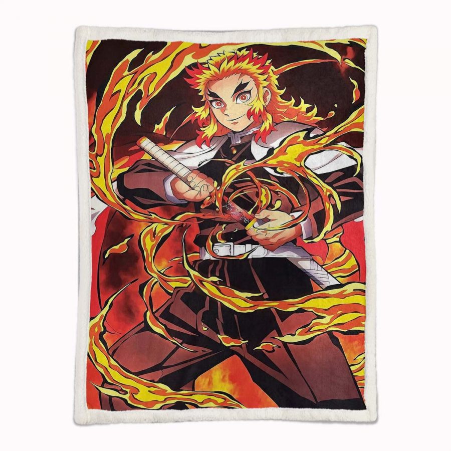 Rengoku Demon Slayer 05 Decke - Fleecedecke – Bild 2