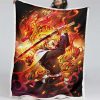 Rengoku Demon Slayer 06 Decke - Fleecedecke