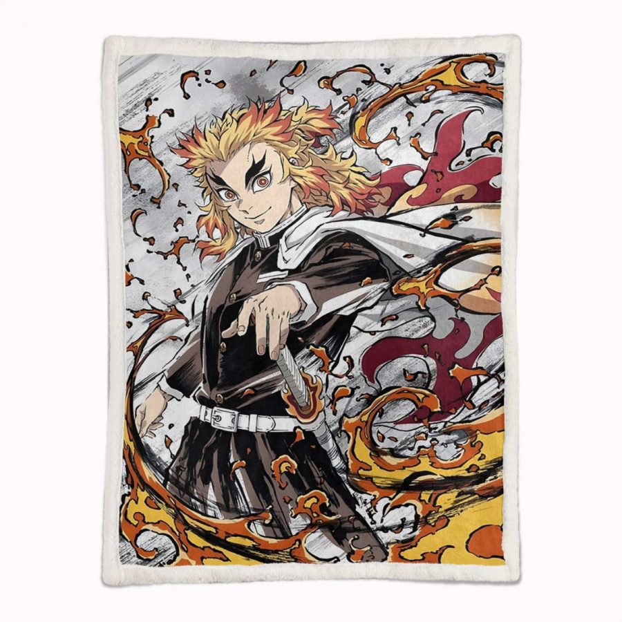 Rengoku Demon Slayer 07 Decke - Fleecedecke – Bild 2
