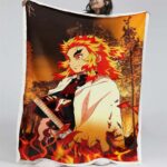 Rengoku Demon Slayer 08 Decke – Fleecedecke
