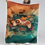Retro-Vintage-Steuerung für Spiele Decke – Fleecedecke