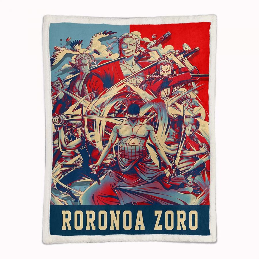 Lorenor Zorro One Piece 01 Decke - Fleecedecke – Bild 2