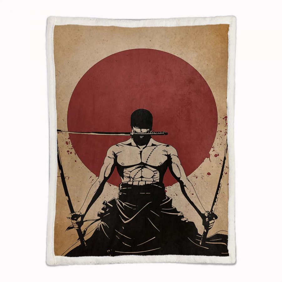 Lorenor Zorro One Piece 02 Decke - Fleecedecke – Bild 2