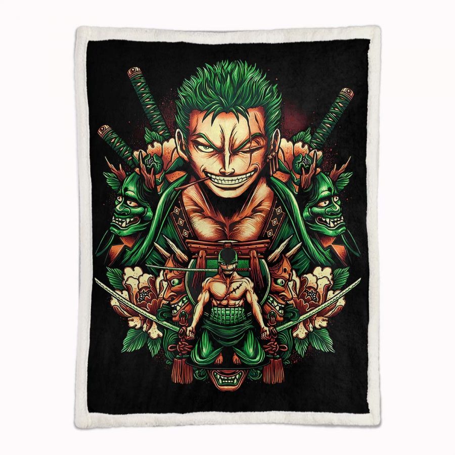 Lorenor Zorro One Piece 04 Decke - Fleecedecke – Bild 2