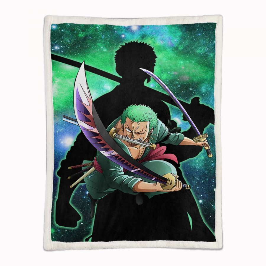 Lorenor Zorro One Piece 05 Decke - Fleecedecke – Bild 2